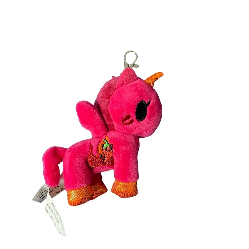 Tokidoki Toys Peperino Unicorn Pony Plush Keychain Stuffed Animal Clip On 4"x4"